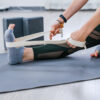 woman stretching leg with yoga img